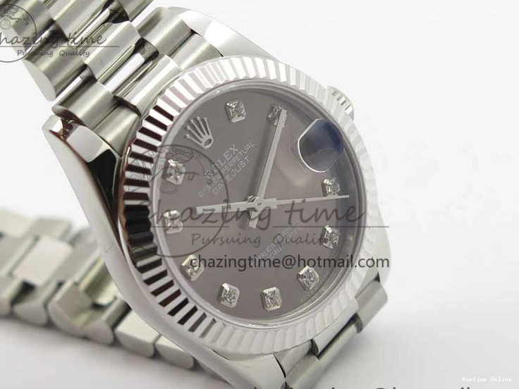 0416 Datejust 31mm 278275 SS BP Maker Best Edition Gray Crystals Markers Dial on SS President Bracelet SunProtective 3090